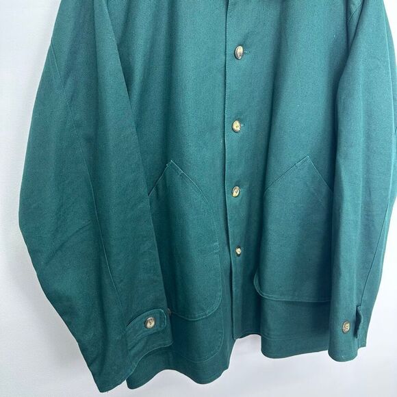Big Yank Unisex Vintage Emerald Green Corduroy Collar Cuffs Barn Chore Jacket - Picture 7 of 13